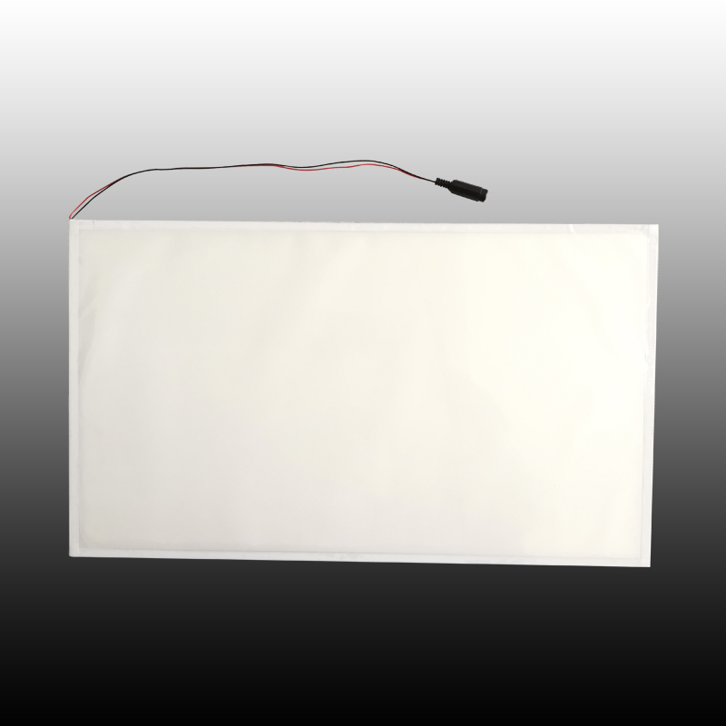 Large LED edge-lit plate with 3M glue tapes on back RS976-A05-00