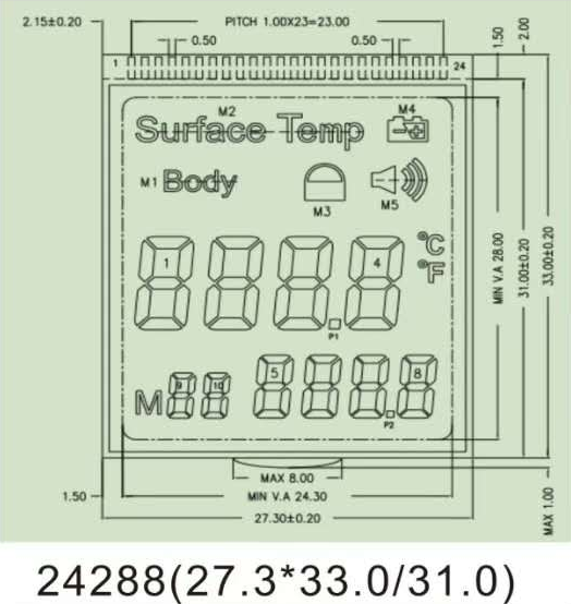 Forehead Reading Thermometer LCD Part